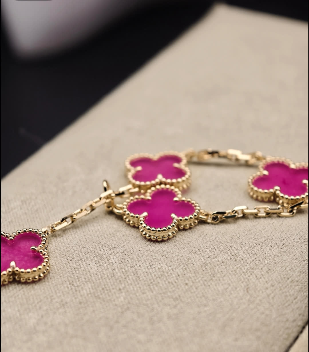 Van Cleef & Arpels Magic Alhambra Pink Enamel Bracelet